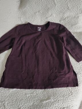 Duluth Trading Co Women's Wearwithall Ponte Knit 3/4 Sleeve Tunic Large